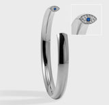Silver Evil Eye Cuff