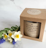 All That I Am Mother Candle in Box