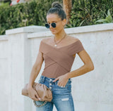 Khaki Cropped Top